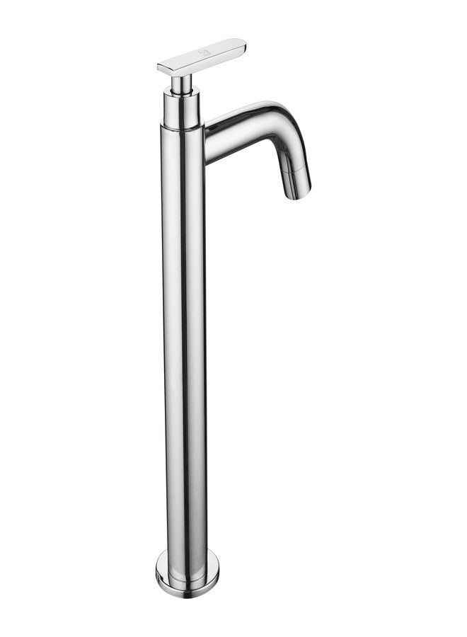 SPAZIO Slim Series SS-304 Tall Pillar Cock Tap with Long Spout & 12 Inches Tall Body Tall Boy Extended Pillar Tap Faucet, Chrome Plated, Quarter Turn, Pack of 1 - Image 2